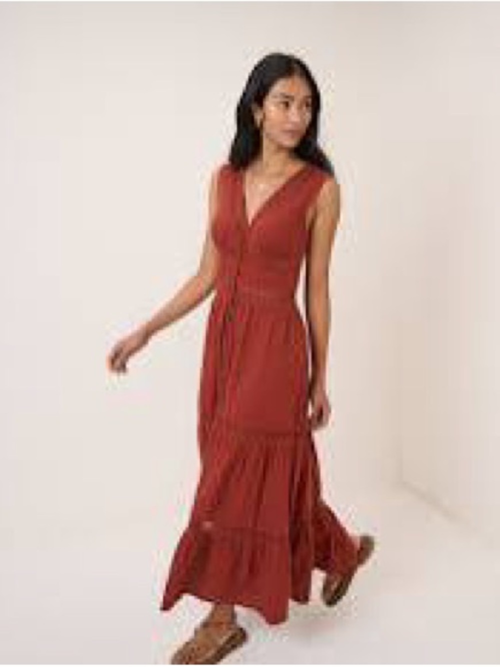 NWT Nobody’s Child Orange Broderie Anglaise Wrena Midi Dress